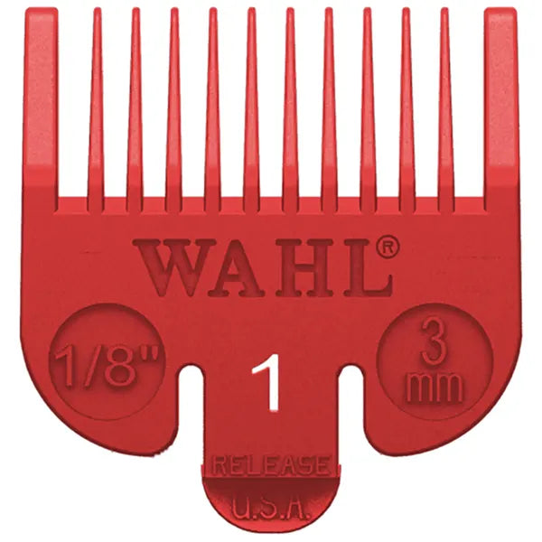 Coloured Plastic Clipper Comb #1 Red - WA3114-2001